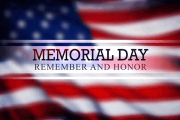 an american flag with the words memorial day remember and honor in front of it