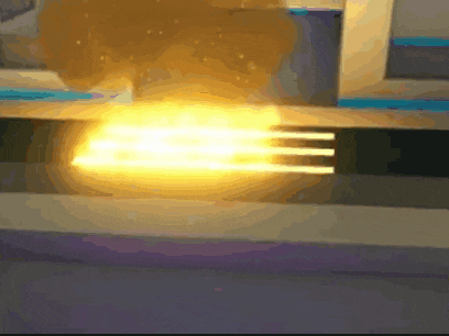 a computer generated image of a yellow light coming out of a window