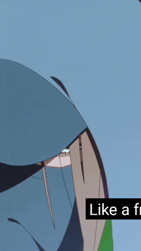 a close up of a cartoon character with the words like a fi on the bottom left