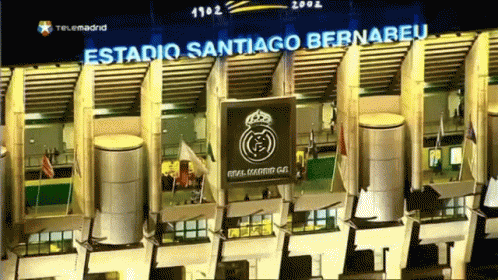 Estadio Santiago Bernabeu Iluminado GIF - Real Madrid Madrid España GIFs