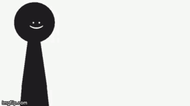 a silhouette of a person with a smiley face and the words `` no '' below it .