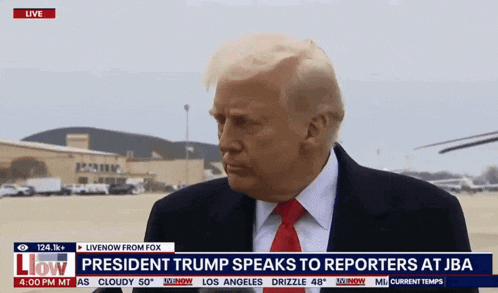 president trump speaks to reporters at jba live on fox news