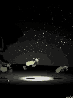 a black and white cartoon with the word laska in the bottom right corner