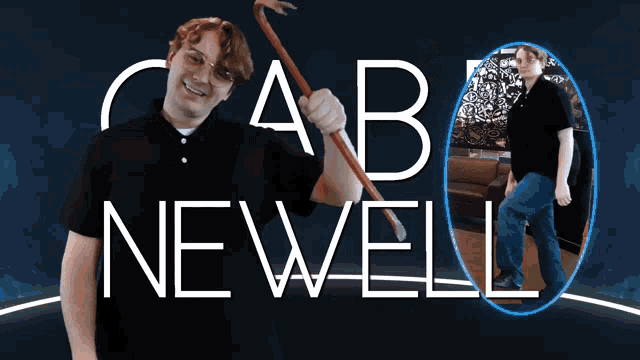 a picture of a man with the name cab newell