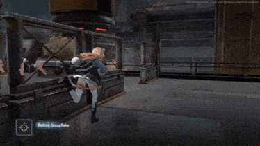 a screenshot of a video game shows a girl holding a gun and says " fighting is my mission "