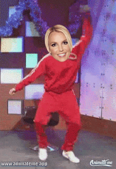 animate me app shows a woman in a red outfit