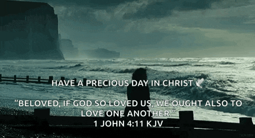 a bible verse from 1 john 4:11 kjv is shown