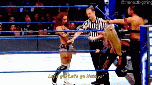 Sasha Banks Natalya GIF - Sasha Banks Natalya Shinsuke Nakamura GIFs
