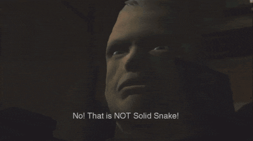 a man in a video game says " no " that is not solid snake