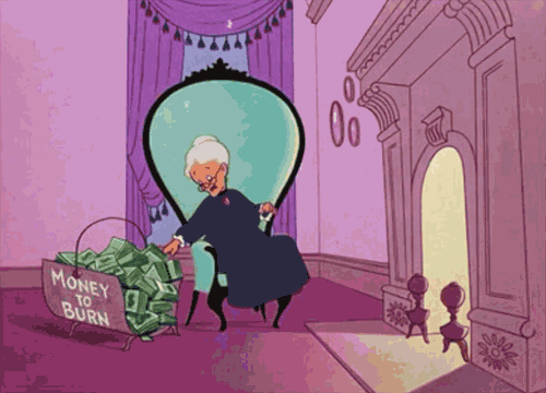 Who Makes More Money. GIF - Looney Tunes Granny Money GIFs