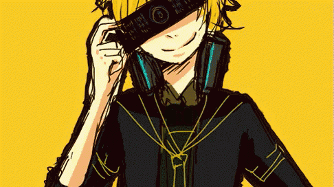 a drawing of a person with headphones and a remote control