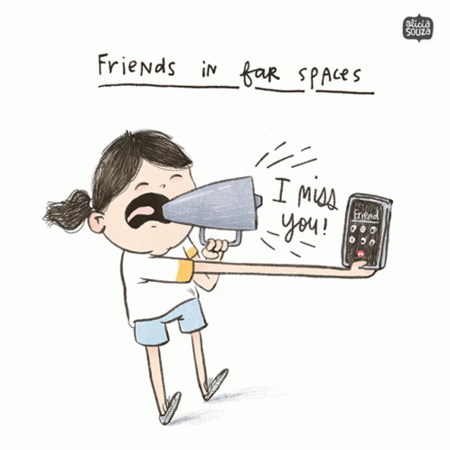 Friends In Far Spaces I Miss You GIF - Friends In Far Spaces I Miss You Alicia Souza GIFs