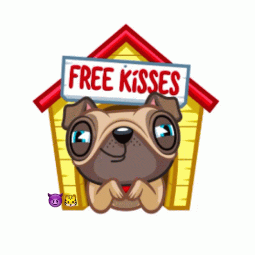 Free Kisses Cute Pug GIF - Free Kisses Cute Pug Puppy Dog Eyes GIFs