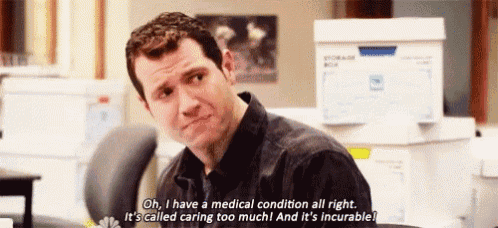 a man is sitting at a desk talking about his medical condition