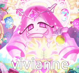 a cartoon of a girl with the name vivianne on it