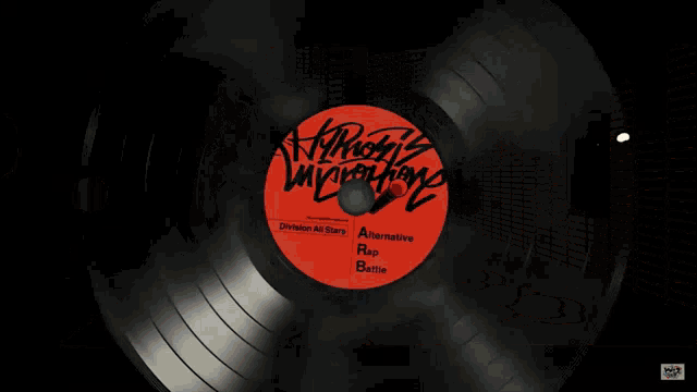 a close up of a record label that says alternative rap battle