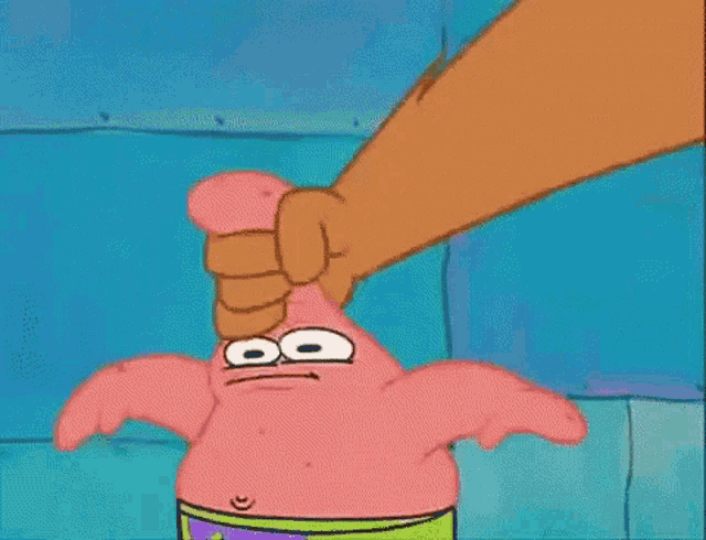 sandy cheeks from spongebob squarepants is giving a thumbs up while holding patrick star .