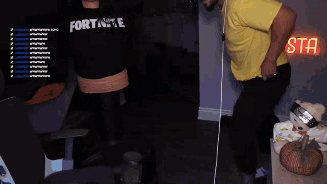 a man in a yellow shirt with the word fortuna on the back