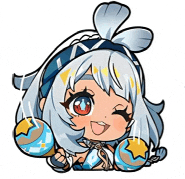 a cartoon drawing of a girl with white hair holding two maracas