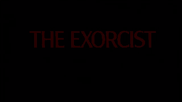 a black background with the word exorcist in red letters