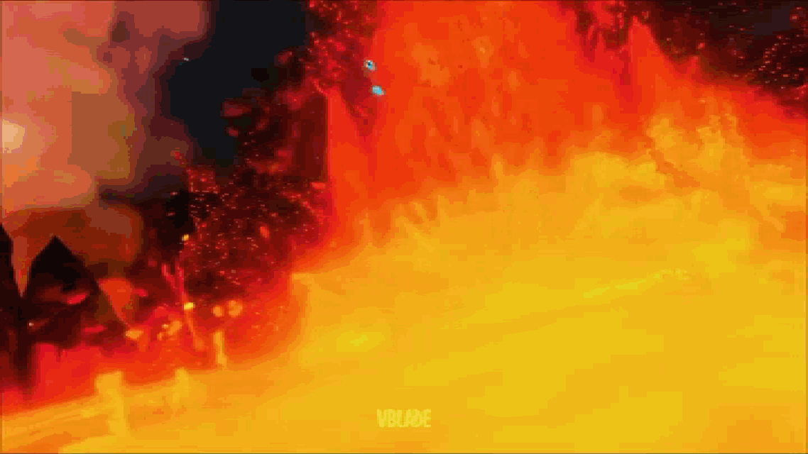 a painting of a fire with a watermark that says tokyo