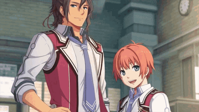 a man and a girl standing next to each other