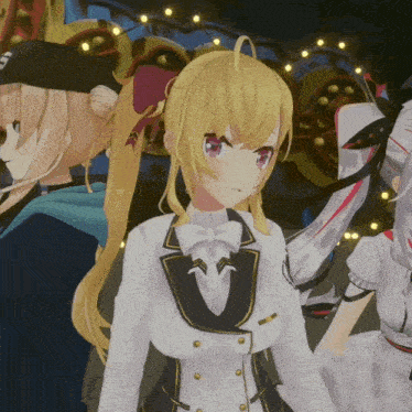 a girl with blonde hair is wearing a hat that says s on it