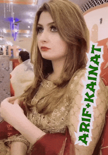 a woman with a sticker on her arm that says " ari kana "