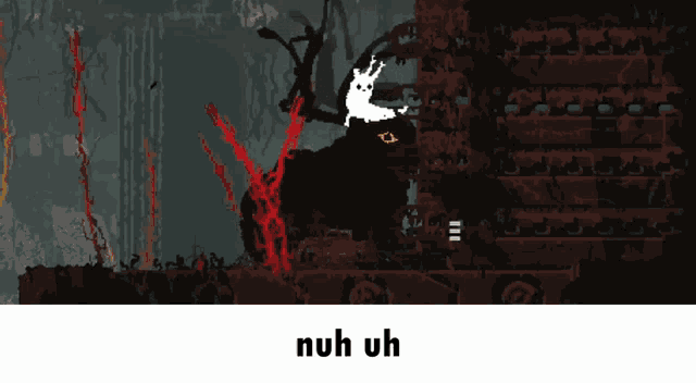 a screenshot of a video game with the words " nuh uh " at the bottom