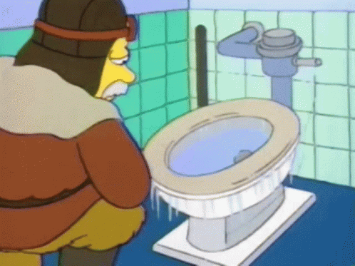 Frozen Toilet GIF - Frozen Toilet The Simpsons GIFs