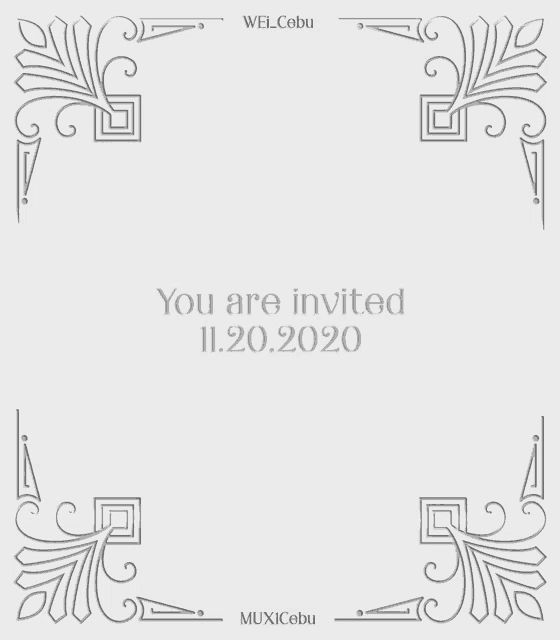 a blue and white invitation that says you are invited 11.20.20