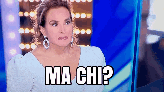 a woman in a white dress says ma chi ?