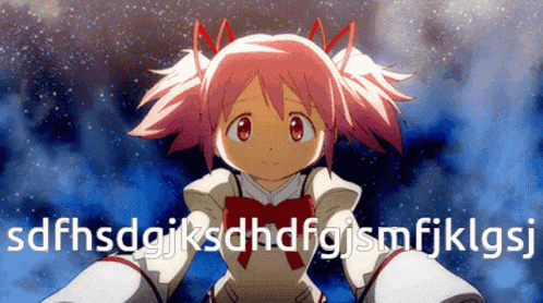 a picture of a girl with pink hair and the words " ddfhsdgjksdhdfgjsmfjklgsj "
