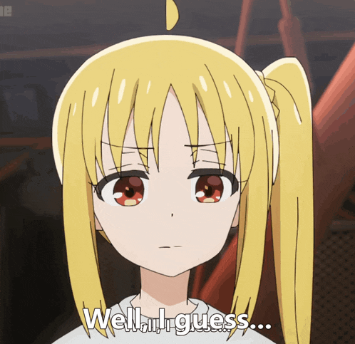 a cartoon girl says well i guess