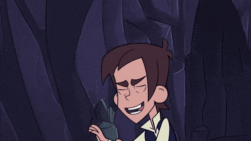 a cartoon of a man and a ghost talking