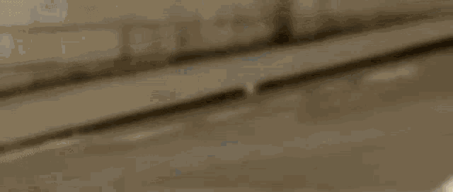 a white arrow is painted on the side of the road next to a sign .
