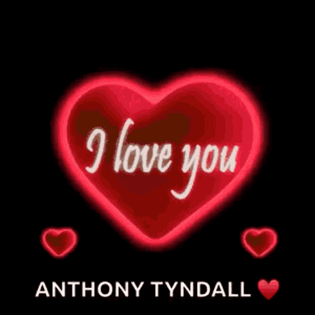 a red heart with the words `` i love you '' on it .