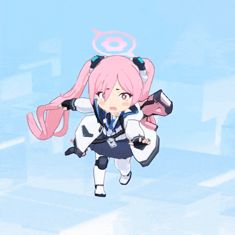 a girl with pink hair and a speech bubble with the letter o on it