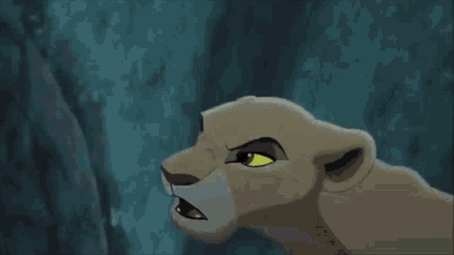 a lion and a lioness are standing next to each other
