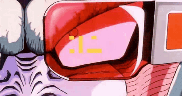 a cartoon drawing of a person wearing a pair of glasses with the number 12 on it