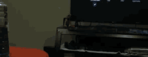 a bottle of aquafina water sits on a table in front of a tv