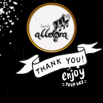 a sign that says thank you enjoy your day on it