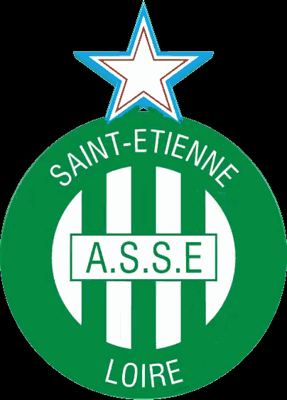 a logo for saint-etienne loire with a blue star