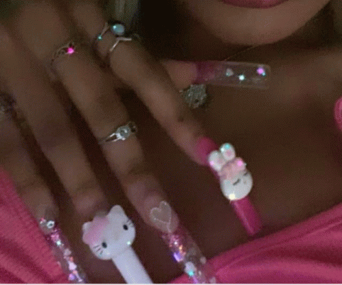 Hello Kitty Nail GIF - Hello Kitty Nail GIFs