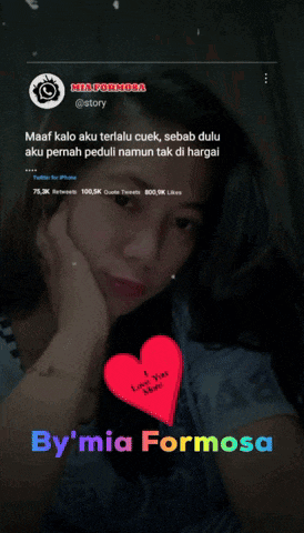 a picture of a woman with the words by mia formosa below it