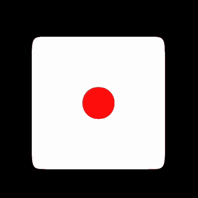 a white square with red circles on it