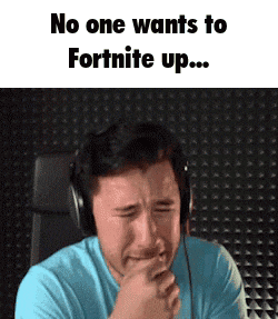 a man wearing headphones is crying and says no one wants to fortnite up