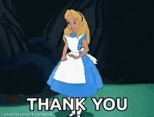 Thank You Cartoon GIF - Thank You Cartoon Alice In Wonderland GIFs