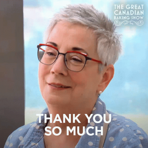 Thank You So Much Rosemary GIF - Thank You So Much Rosemary The Great Canadian Baking Show GIFs
