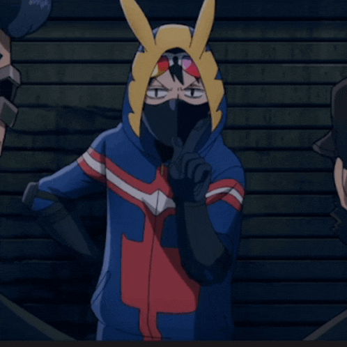 a cartoon character wearing a hoodie with bunny ears